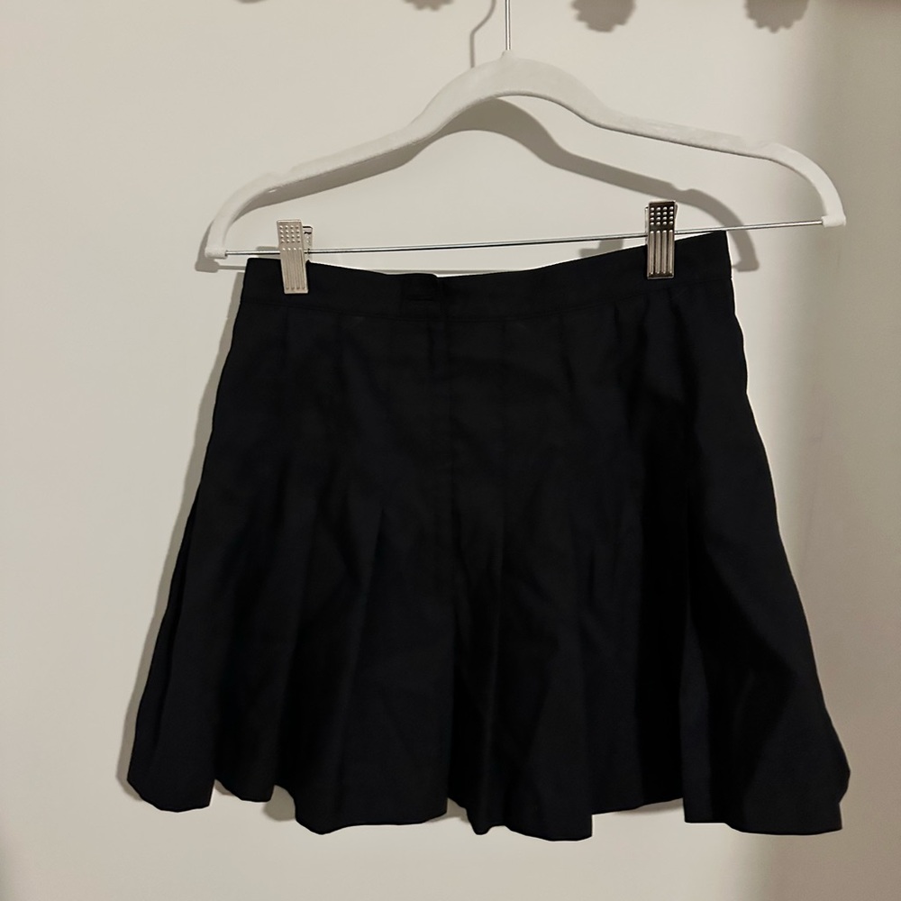 Black Pleated Mini Tennis Skirt